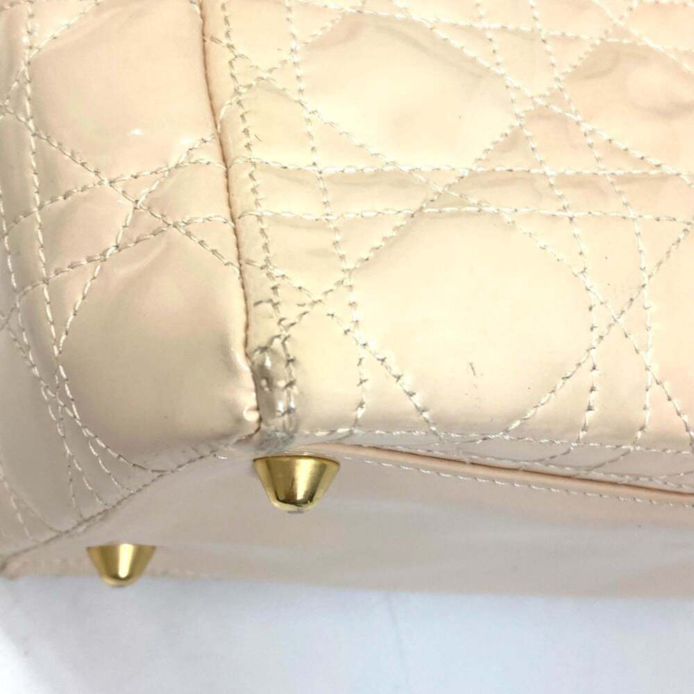 CHRISTIAN DIOR Cream Leather Shoulder Bag - Picture 10 of 13